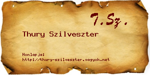 Thury Szilveszter névjegykártya